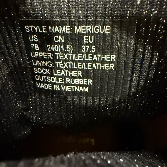 Kate Spade Merigue Boots Size 7 Black Metallic - Picture 11 of 14